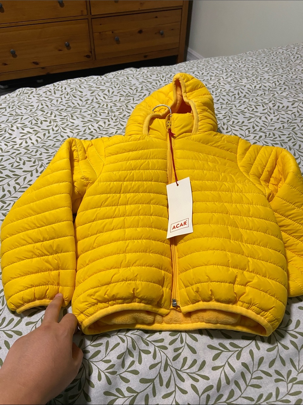 Kids' Yellow Puffer Jacket with Hood